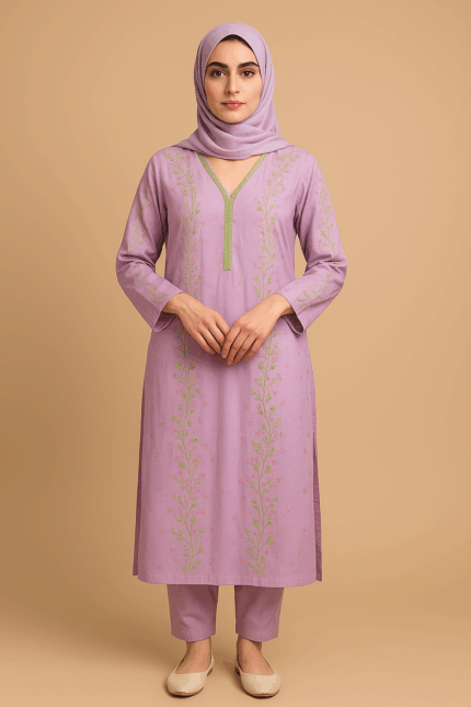 Lavender Vine Kurta Set