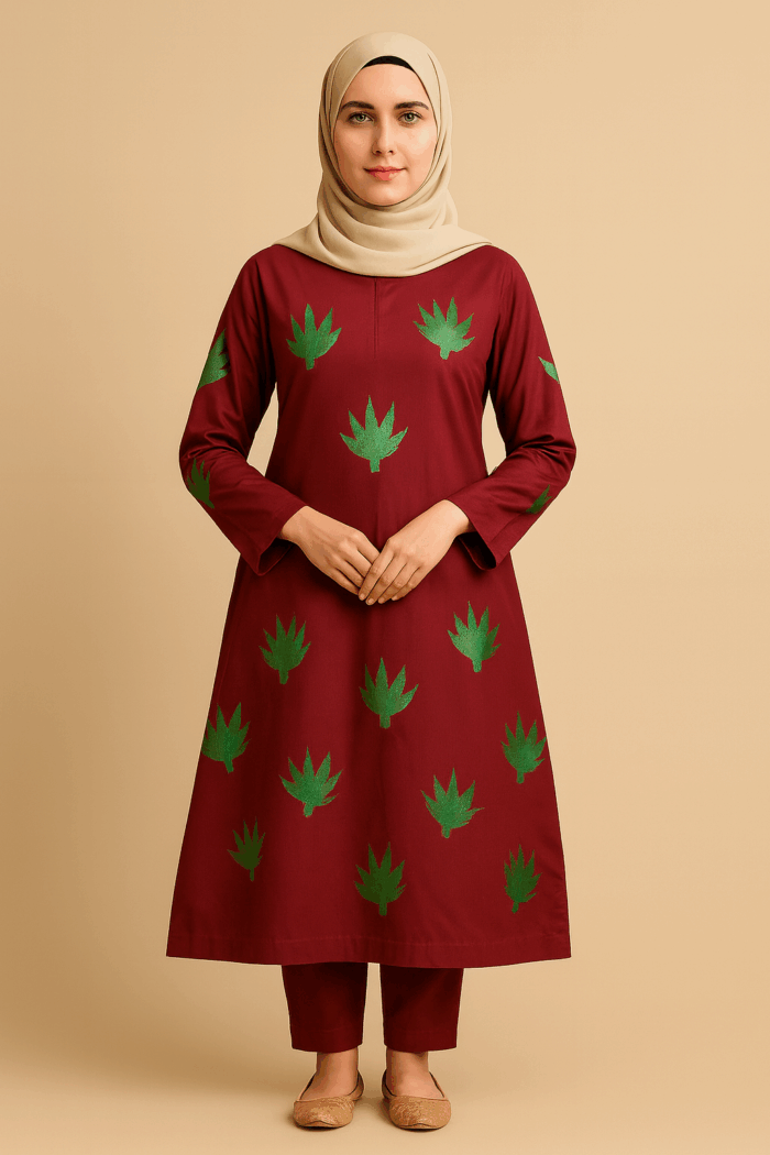 Crimson Leaf Kurta