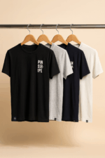 Pinstripe Minimalist Graphic Tee - Image 2