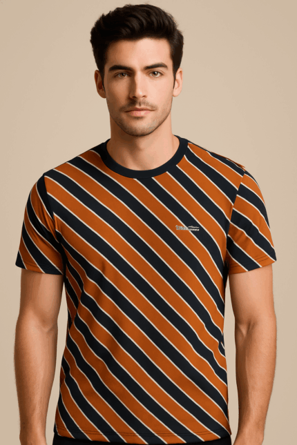 Men’s Striped Casual T-Shirt