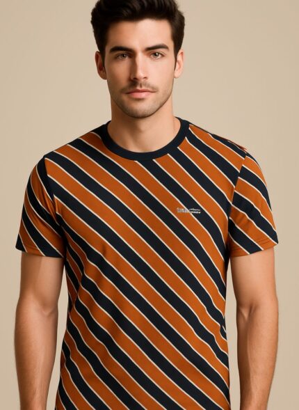 Men’s Striped Casual T-Shirt