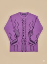 Purple Knitted Cardigan