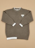 Boys brown sweater set full view