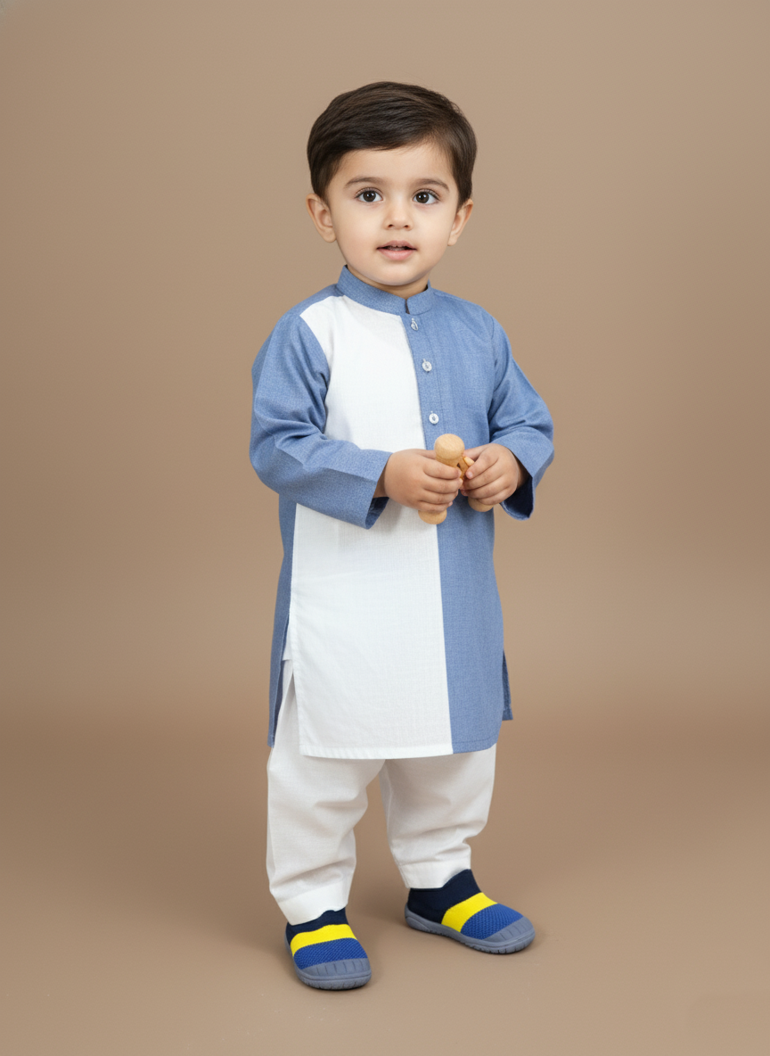 Stylish Blue and Yellow Baby Soft Sole Shoes Blue and yellow baby soft sole shoes for toddlers, non-slip and breathable footwear, comfortable and stylish for first walkers.