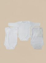 white baby bodysuit set of three cotton infant bodysuits for newborns
