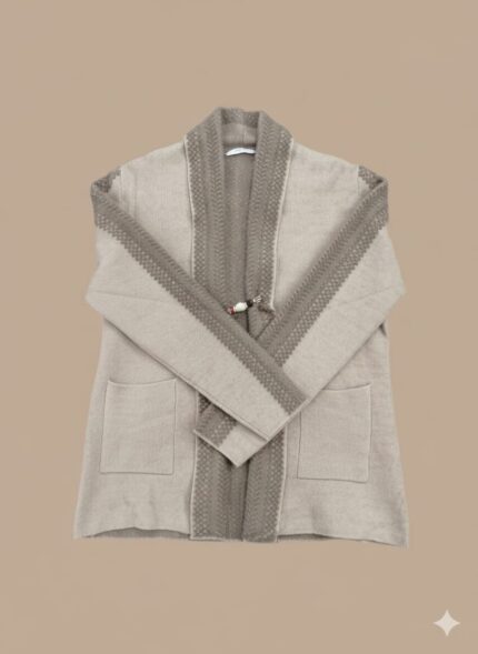 Beige & Brown Striped Sweater