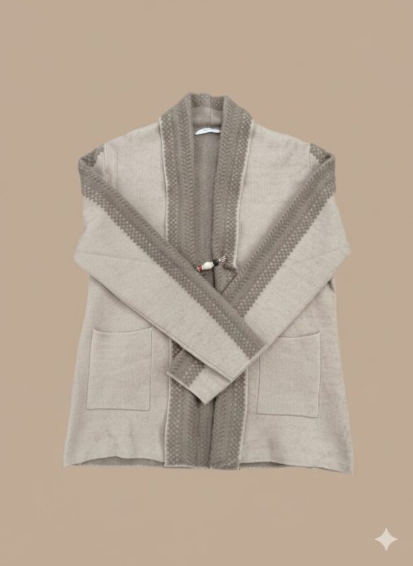 Beige & Brown Striped Sweater