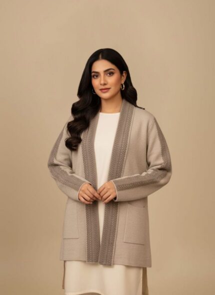 Beige & Brown Striped Sweater