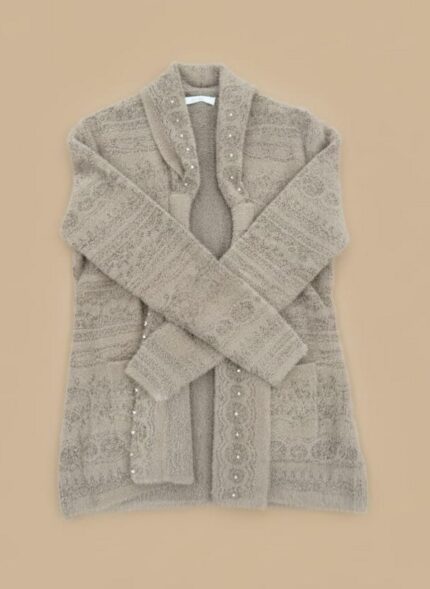 Beige Patterned Sweater