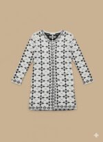 Black and White Patterned Sweater - Image 2