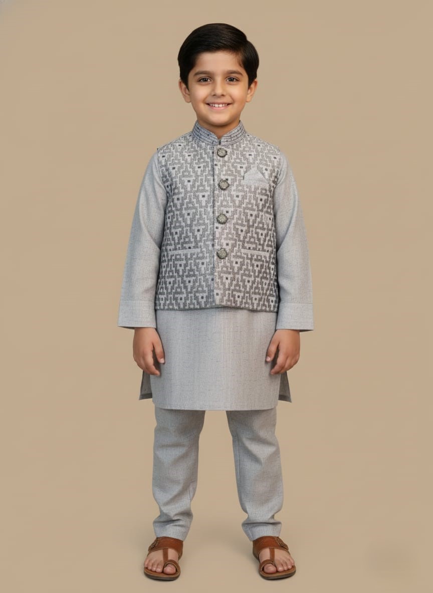 Boys Clothes Summer Set Boys clothes summer set on child: white cotton tee, camo cargo shorts and bucket hat, outdoor playground background