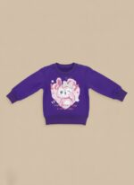 Kids Purple Sweatshirt model