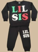 LIL SIS Girl Black Tracksuit
