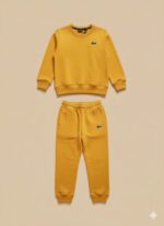Lacoste Boys Yellow Tracksuit - Signature Crocodile Sweatshirt