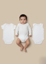 white baby bodysuit set of three cotton infant bodysuits for newborns