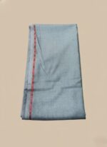 Light blue men's suiting fabric, Super 100s Diamond weave, premium textile, folded bolt