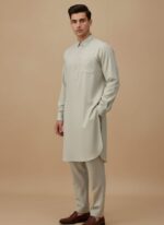 Men's Classic Sage Green Kurta Pajama Set