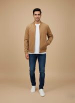 Men's Corduroy Bomber Jacket - Casual Outerwear