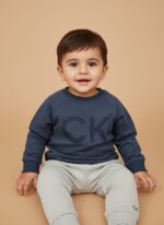 Baby Calvin Klein Navy & Grey CK Logo Sweatshirt & Jogger Set