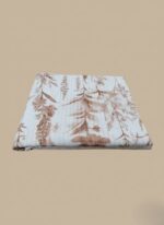 Close-up of the intricate digital floral print on Rice Karandi fabric from the Zara Meer Spring Digital Printed Karandi Design 01 collection