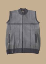 Gelani's Sleveless Sweater for Men – Gray Winter Wool - Image 4