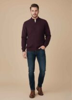 Maroon whool sweater for men with premium stitched texture Charcoal gray winter sweater for men by Gelani's brand Light gray whool sweater for men in free size fit Close-up of premium whool fabric and stitched seams on winter wear Stylish men's whool sweater in maroon color for Pakistan winter whool sweater for men