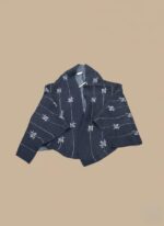 Knit Cap shawl for Women - Open-Front Shawl Cape with Geometric Pattern - Image 2