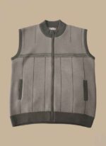 Gelani's Sleveless Sweater for Men – Gray Winter Wool - Image 3