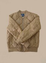Men's Quilted Bomber Jacket - Lightweight Padded Full-Zip Design - Image 2