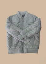 Men's Quilted Bomber Jacket - Lightweight Padded Full-Zip Design - Image 3