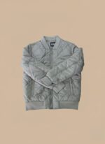 Men's Quilted Bomber Jacket - Lightweight Padded Full-Zip Design - Image 4