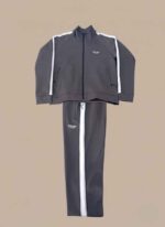 Premium Black and White Striped Designer Tracksuit Set for Men - Image 3