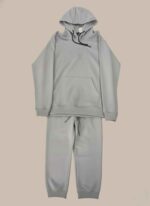 Nike Charcoal Gray Fleece Men's Hoodie Tracksuit - Comfort Pullover Set - Image 3