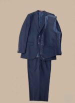 3pc dress suit for men in Blue & Brown | Gelani's - Image 4