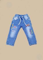 Kids Boy Green Denim Jeans in Pakistan - Image 5