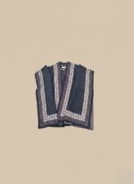 Premium Maroon Women Cap Shawl – Geometric Border Winter Wrap - Image 5