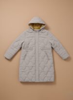 Stylish Light Skin Quilted Winter Coat for Women - Image 2