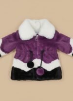 Clear, compelling, and includes the main keyword. Girls' Color Block Faux Fur Jacket - Cozy and Stylish Kids Outerwear - Image 4
