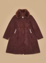 Beige V-Neck Knit Coat - Chunky Knit Outerwear - Image 4