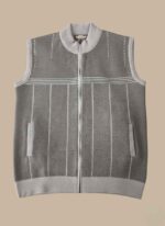 Gelani's Sleveless Sweater for Men – Gray Winter Wool - Image 2