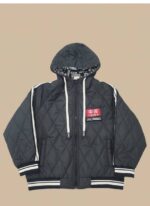 Men's Designer Knit Beanie Hat with Medusa-Style Gold Emblem - Image 3