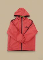 High search visibility (keywords first) and high click-through-rate (descriptive).  Girls Hooded Faux Fur Jacket | Color-Block Red, Black & White Winter Coat - Image 2