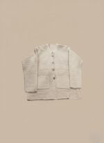 Chunky Knit Sweater with Pockets - V-Neck Button-Front - Image 5