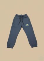 Men Navy Blue Winter Joggers Pakistan - Premium Fleece - Image 4