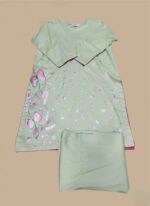 Buy 2 Pc Hand Painted Cotton Suit Pakistan | Pista Green - Image 2