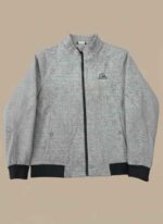 Premium wool jacket for men in Brown & Gray - Image 2