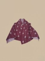 Knit Cap shawl for Women - Open-Front Shawl Cape with Geometric Pattern - Image 5