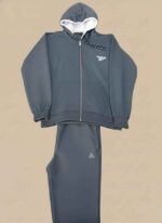 VELACE Men's Gray Tracksuit - Full Zip Hoodie &amp - Image 2