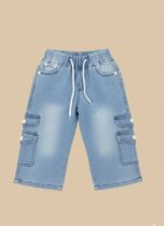 Best Boys Denim Cargo Shorts in Pakistan | Gelani Kids - Image 3