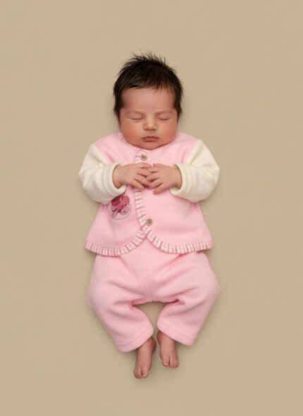 infant-baby-girl-wearing-pink-stitched-wool-suit gelani-winter-collection-baby-girl-wool-suit-yellow stitched-baby-girl-winter-clothing-light-skin-color soft-wool-fabric-detail-of-baby-girl-suit newborn-winter-wear-pakistan-stitched-wool-set Baby girl wool suit in Pakistan